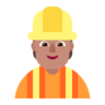 Construction Worker: Medium Skin Tone Emoji 👷🏽 image - Microsoft Classic 2D style