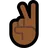 Victory Hand: Medium-Dark Skin Tone
