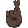 Crossed Fingers: Dark Skin Tone Emoji 🤞🏿 image - Apple style