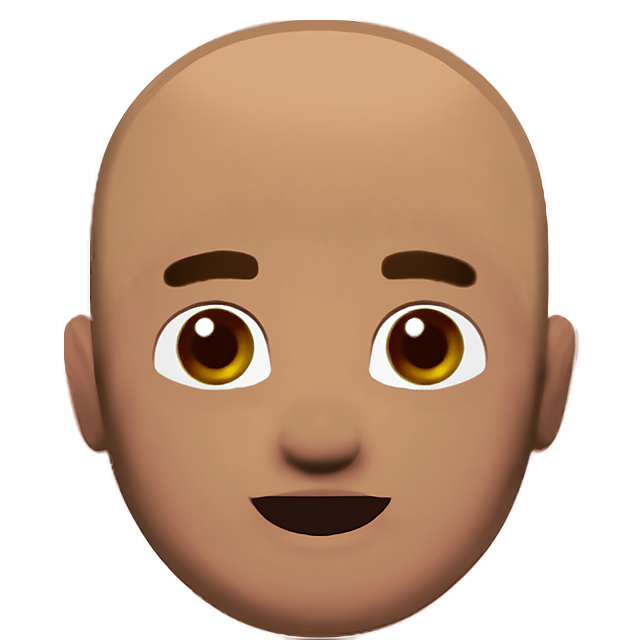 Man: Medium Skin Tone, Bald
