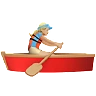 Woman Rowing Boat: Medium-Light Skin Tone Emoji 🚣🏼‍♀️ image - Apple style