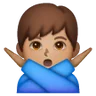 Man Gesturing No: Medium Skin Tone Emoji 🙅🏽‍♂️ image - Samsung style