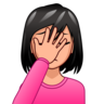 Woman Facepalming: Medium-Light Skin Tone Emoji 🤦🏼‍♀️ image - Emojidex style
