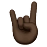 Sign Of The Horns: Dark Skin Tone Emoji 🤘🏿 image - Huawei Harmony OS style