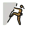 Woman Climbing: Medium-Dark Skin Tone Emoji 🧗🏾‍♀️ image - OpenMoji style