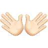 Open Hands: Light Skin Tone Emoji 👐🏻 image - Apple style
