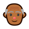 Old Man: Medium-Dark Skin Tone Emoji 👴🏾 image - Emojidex style