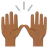 Raising Hands: Medium-Dark Skin Tone