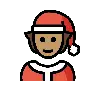 Mx Claus: Medium Skin Tone Emoji 🧑🏽‍🎄 image - OpenMoji style