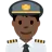 Man Pilot: Dark Skin Tone