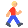 Man Walking: Medium-Light Skin Tone Emoji 🚶🏼‍♂️ image - Tossface style