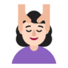 Woman Getting Massage: Light Skin Tone Emoji 💆🏻‍♀️ image - Microsoft Classic 2D style