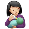 Woman Feeding Baby: Light Skin Tone Emoji 👩🏻‍🍼 image - Apple style