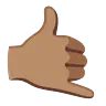 Call Me Hand: Medium Skin Tone Emoji 🤙🏽 image - Google Noto Color Animated style