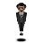 Person In Suit Levitating: Medium Skin Tone