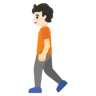 Person Walking: Light Skin Tone Emoji 🚶🏻 image - Google Noto Color style