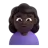 Woman Frowning: Dark Skin Tone