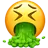 面对张开嘴呕吐