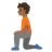 Person Kneeling: Medium-Dark Skin Tone
