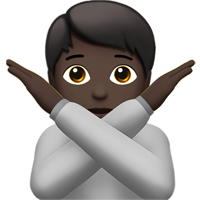 Person Gesturing No: Dark Skin Tone