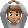 Person Gesturing Ok: Medium Skin Tone Emoji 🙆🏽 image - Apple style