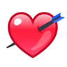 矢印付きの心 Emoji 💘 image - Emojidex style