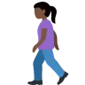 Woman Walking: Dark Skin Tone Emoji 🚶🏿‍♀️ image - Twitter / X (Twemoji) style