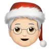 Mx Claus: Light Skin Tone Emoji 🧑🏻‍🎄 image - Apple style