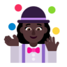 Woman Juggling: Dark Skin Tone Emoji 🤹🏿‍♀️ image - Microsoft Classic 2D style