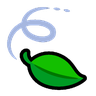 Leaf Fluttering In Wind Emoji 🍃 image - SoftBank style