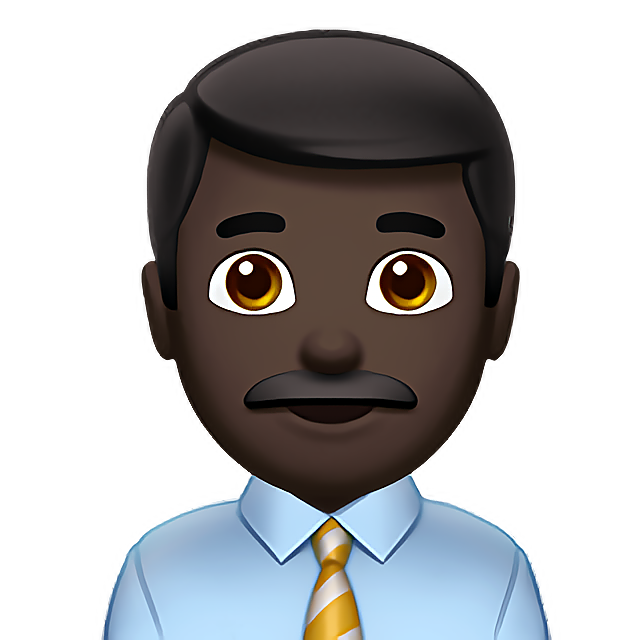 Man Office Worker: Dark Skin Tone