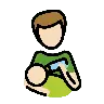 Man Feeding Baby: Light Skin Tone Emoji 👨🏻‍🍼 image - OpenMoji style