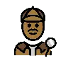 Man Detective: Medium-Dark Skin Tone Emoji 🕵🏾‍♂️ image - OpenMoji style