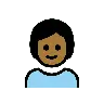 Child: Medium-Dark Skin Tone Emoji 🧒🏾 image - OpenMoji style