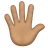 Hand With Fingers Splayed: Medium Skin Tone
