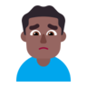 Man Frowning: Medium-Dark Skin Tone Emoji 🙍🏾‍♂️ image - Microsoft Classic 2D style