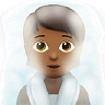 Person In Steamy Room: Medium-Dark Skin Tone Emoji 🧖🏾 image - Apple style