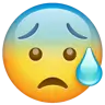 Anxious Face With Sweat Emoji 😰 image - WhatsApp style