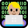 Man Technologist: Medium-Light Skin Tone Emoji 👨🏼‍💻 image - Microsoft Windows 10 Segoe UI Emoji style