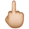 Middle Finger: Medium-Light Skin Tone Emoji 🖕🏼 image - Samsung style