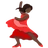 Woman Dancing: Dark Skin Tone