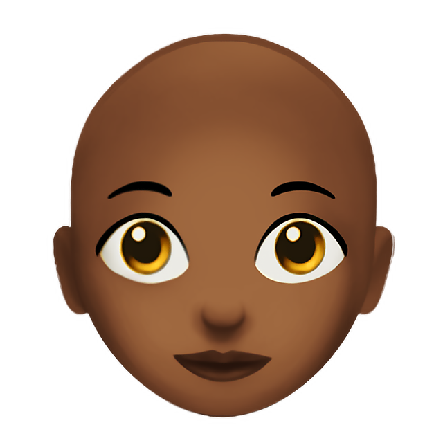Woman: Medium-Dark Skin Tone, Bald
