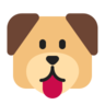 Face de chien Emoji 🐶 image - Microsoft Classic 2D style