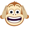聞こえない猿 Emoji 🙉 image - Skype style
