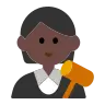 Judge: Dark Skin Tone Emoji 🧑🏿‍⚖️ image - Tossface style