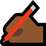 Writing Hand: Medium-Dark Skin Tone Emoji ✍🏾 image - Microsoft Windows 10 Segoe UI Emoji style