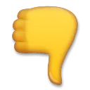 Pulgar abajo muestra