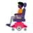Person In Motorized Wheelchair: Dark Skin Tone