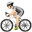 Person Biking: Light Skin Tone