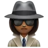 Woman Detective: Medium-Dark Skin Tone Emoji 🕵🏾‍♀️ image - WhatsApp style